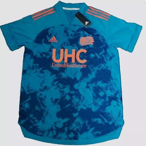 NWT Adidas MLS New England Revolution Soccer Condivo 20 PrimeBlue Jersey Mens L - Picture 1 of 12